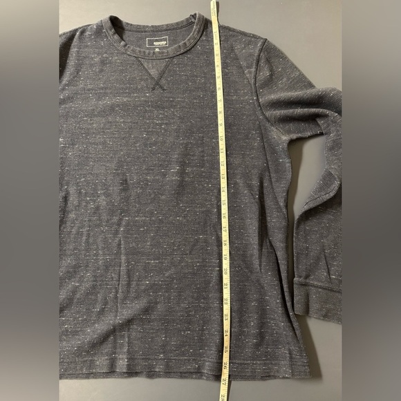 Navy Blue Men's Long Sleeve Henley Sonoma Cotton Blend Size XL - Picture 7 of 8